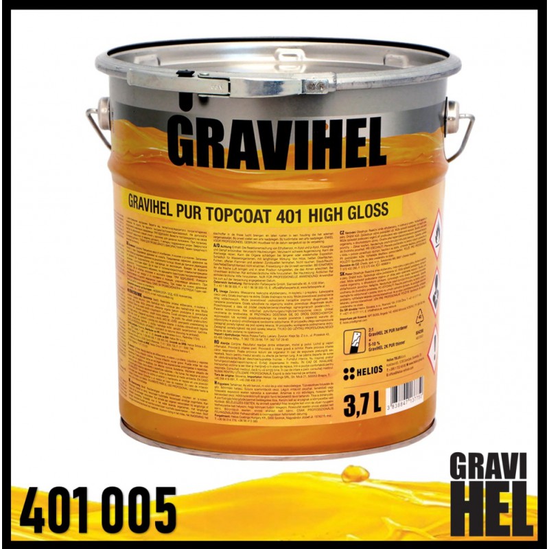 GRAVIHEL 401 полиуретановый биндер высокоглянцевый 005 2:1 (3,7 л.)
