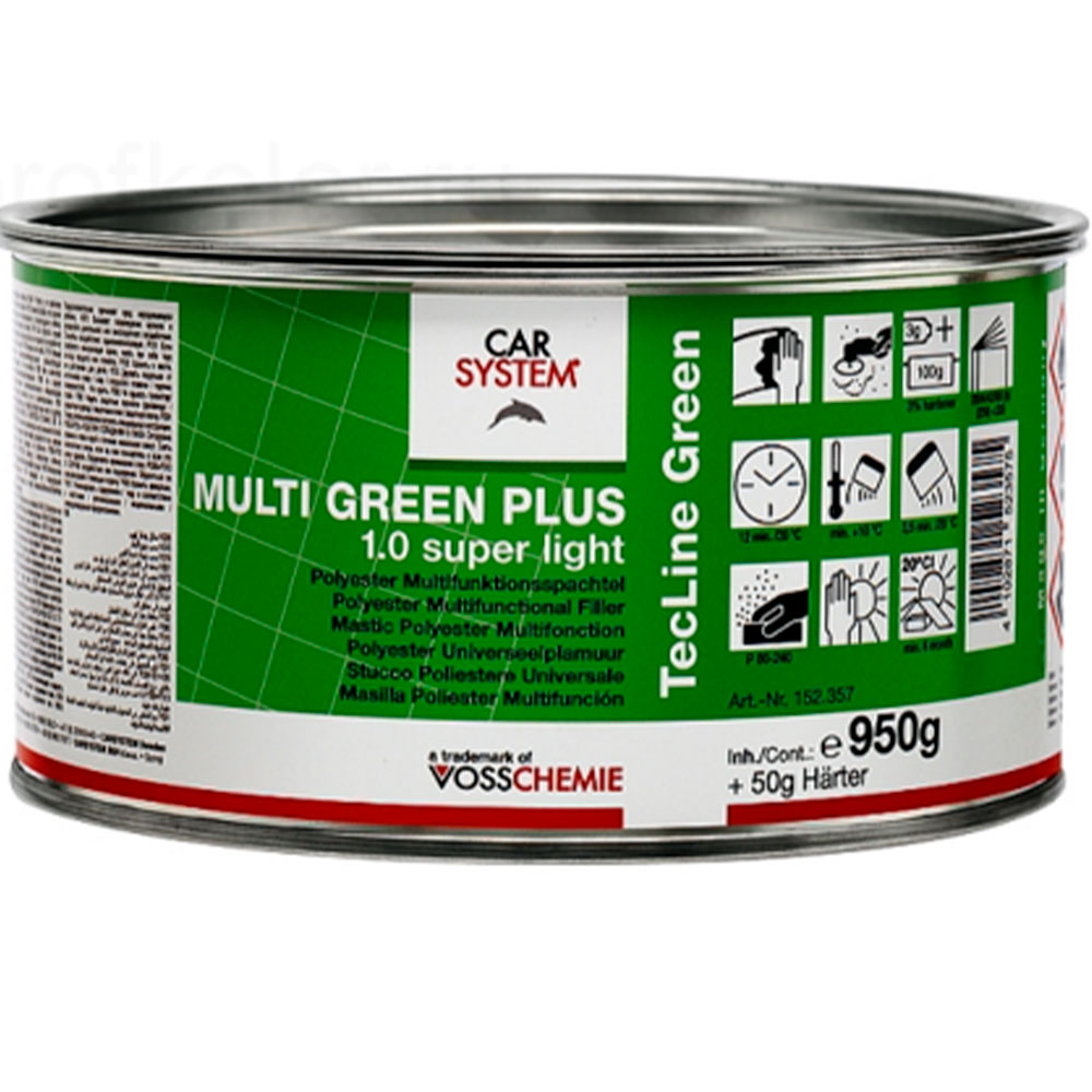 Шпатлевка суперлегкая Зеленая 1кг Multi Green Plus  SUPER Light
