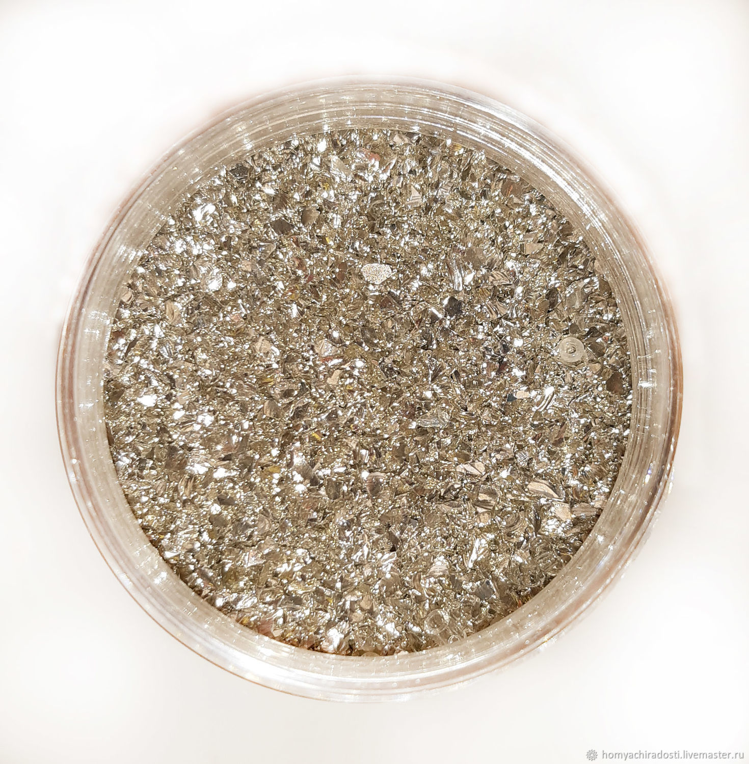 P011 Silver Glitter, добавка (стеклянные хлопья), 0.25л