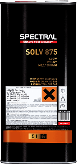 Разбавитель быстрый для базовых эмалей 5л SOLV 875 SPECTRAL